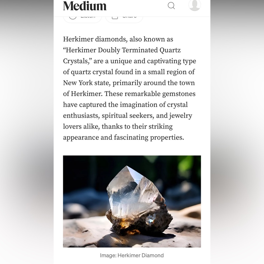 Herkimer Diamond Quartz Bracelet (Adjustable) - Picture 2 of 14
